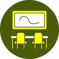 Classroom setting Solid Style Colorful Icon vector