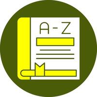 Dictionary Solid Style Colorful Icon vector