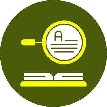 Reading comprehension char Solid Style Colorful Icon vector