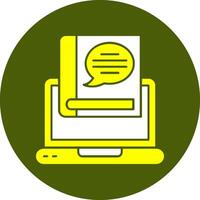 Digital learning platform Solid Style Colorful Icon vector