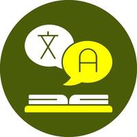 Sign language Solid Style Colorful Icon vector