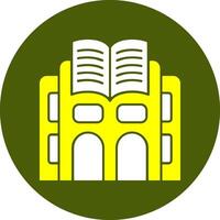 Public library Solid Style Colorful Icon vector