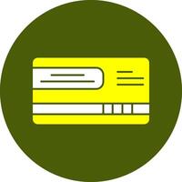 Library card Solid Style Colorful Icon vector