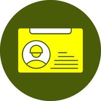 Workers Card Solid Style Colorful Icon vector