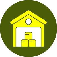 Warehouse Solid Style Colorful Icon vector
