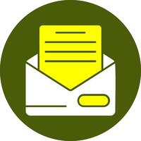 Mail Solid Style Colorful Icon vector