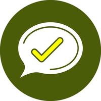 Checkmark Solid Style Colorful Icon vector