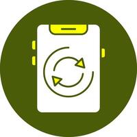 Sync Solid Style Colorful Icon vector