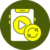 Auto-rotate Solid Style Colorful Icon vector