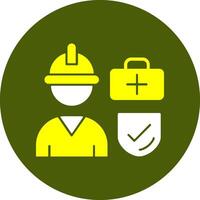 Occupational Health Solid Style Colorful Icon vector