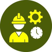 Fair Labor Practices Solid Style Colorful Icon vector