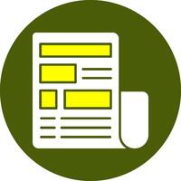 News Solid Style Colorful Icon vector