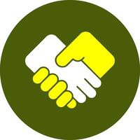 Handshake Solid Style Colorful Icon vector
