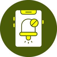 Notifications off Solid Style Colorful Icon vector