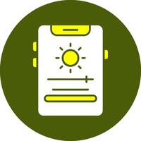 Adaptive brightness Solid Style Colorful Icon vector