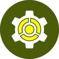 Settings Solid Style Colorful Icon vector