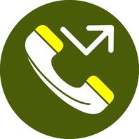 Missed call Solid Style Colorful Icon vector