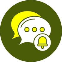 Silent mode Solid Style Colorful Icon vector