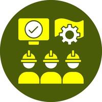 Labour Rights Protest Solid Style Colorful Icon vector