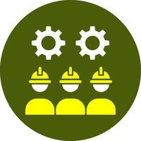 Teamwork Solid Style Colorful Icon vector