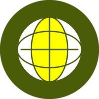World Solid Style Colorful Icon vector