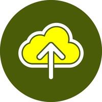 Cloud upload Solid Style Colorful Icon vector