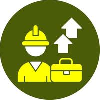 Job Promotion Solid Style Colorful Icon vector