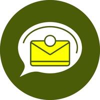 New email Solid Style Colorful Icon vector
