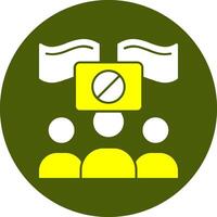 Union Rally Solid Style Colorful Icon vector