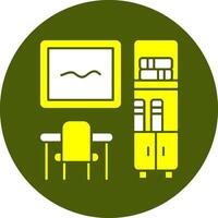 Classroom library corner Solid Style Colorful Icon vector
