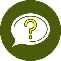 Question mark Solid Style Colorful Icon vector