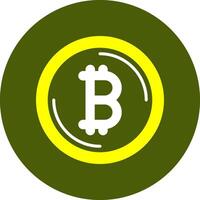 Bitcoin Solid Style Colorul Icon vector