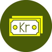 Swedish Krona Note Solid Style Colorful Icon vector