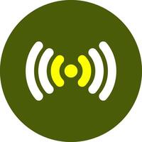 Signal Solid Style Colorful Icon vector