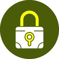 Lock Solid Style Colorful Icon vector