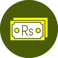 Pakistani rupee Note Solid Style Colorful Icon vector