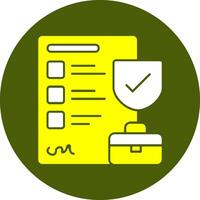 Job Security Solid Style Colorful Icon vector