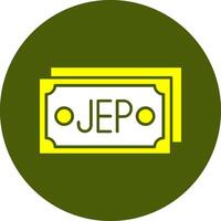 Jersey Pound Note Solid Style Colorful Icon vector
