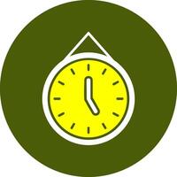 Clock Solid Style Colorful Icon vector