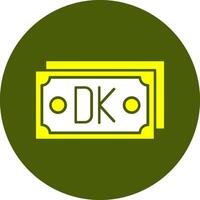 Danish Krone Note Solid Style Colorful Icon vector