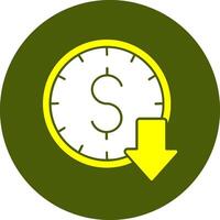 Minimum Wage Solid Style Colorful Icon vector