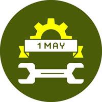 Labour Day Celebration Solid Style Colorful Icon vector