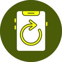 Rotate Solid Style Colorful Icon vector