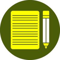 Handwriting practice sheet Solid Style Colorful Icon vector