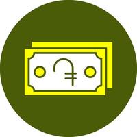 Armenian Dram Note Solid Style Colorful Icon vector