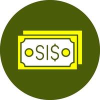 Solomon Islands Dollar Note Solid Style Colorful Icon vector