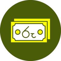 Sri Lankan Rupee Note Solid Style Colorful Icon vector
