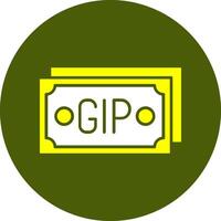 Gibraltar Pound Note Solid Style Colorful Icon vector
