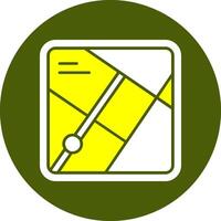Map Solid Style Colorful Icon vector