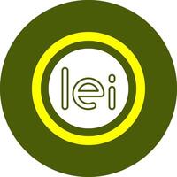 Romanian Leu Sign Solid Style Corlorful Icon vector